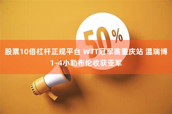 股票10倍杠杆正规平台 WTT冠军赛重庆站 温瑞博1-4小勒布伦收获亚军